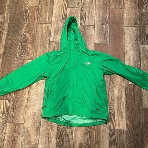 Men’s The North Face wind/rain jacket. Bright green so you can easily be seen!